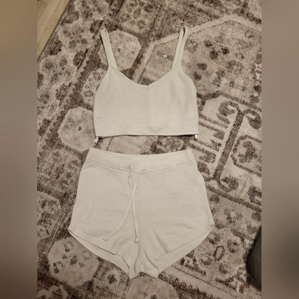 Gilly Hicks knit cropped pajama set